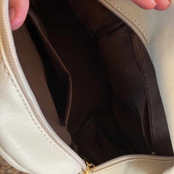 Ivory White & Gold Bow Mini Backpack - Picture 6 of 12